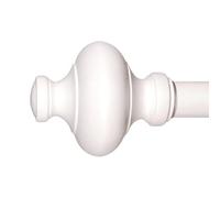 Cardiff - Juego de barras de cortina laterales ajustables de 12 a 20 pulgadas, 1 pulgada de diámetro, color blanco