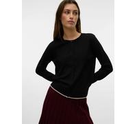 Cárdigan abotonado con cuello redondo Mujer Talla XL. Color Negro