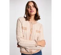 Cárdigan ajustado jacquard topo mujer XS