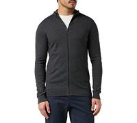 Cárdigan básico Selected para Hombre | Cárdigan de algodón Liso | SLHBERG Zip Sudadera de Manga Larga, Gris (Antracit/Melange), M