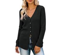 Cárdigan bohemio para mujer, cárdigan de punto con borlas, cárdigan largo abierto al frente, drapeado, suave, holgado, pieza de capas, para festivales, otoño, invierno, moda, Reino Unido, Negro, S