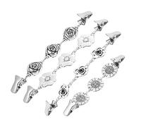 Cardigan Clasps for Women 4pcs Set Shawl Clips Chic Alloy Buckle Versatile and Reusable Random