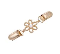 Cardigan Clip 2 uds Retro flor perla suéter Clips cárdigan chal vestido bufanda camisas broche de cuello cincha trasera Clip for ropa mujer(B)
