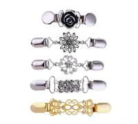 Cardigan Clip Vintage suéter clip bufanda collar metal chal en sujetadores(Set of 5 pieces)