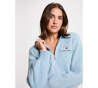 Cárdigan con cuello de solapa azul cielo mujer S