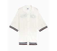 Cardigan con logo Relaxed adidas Originals "Munich" Crochet para hombre Blanco L