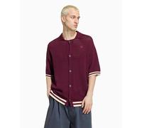 Cardigan con logo Relaxed adidas Originals "Munich" Crochet para hombre Burdeos XL