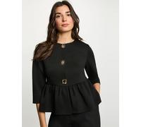 Cárdigan de manga larga negro mujer XS