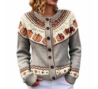 Cárdigan de mujer Halloween talla grande jersey jersey mujer largo cómodo