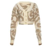 Cárdigan de Punto Cárdigan de Punto Dulce suéter Mujer Cuello en V botón otoño Elegante Casual Manga Larga cálido Ropa Calle para Mujeres(Khaki,XL)