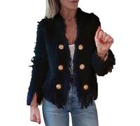 Cardigan de Punto Ligero Delantero Chaqueta de Punto Sueter Manga Larga Cardigans Boho Floral Primavera 3/4 Manga Abrigo Elegante Mujer Cortavientos Mujer