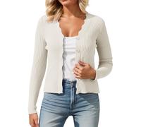 Cardigan De Punto Mujer,CáRdigan Elegante Para Uso Diario DiseñO De Cuello En V Tejido Combina Perfectamente Con Jeans Para El Verano FáCil De Cuidar Lavar A Mano O A MáQuina VersáTil Color SóLido