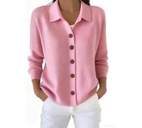 Cardigan De Punto Mujer, Chaqueta Mujer Punto Fino,CáRdigan CláSico De Punto Con Botones Al Frente Ideal Para Un Look Casual Y CóModo De Diario SuéTer Tipo Chaqueta De Mezcla De Colores Lisos