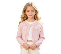 Cárdigan de Punto para niñas, Chal para bebé y niño pequeño, suéter Infantil, Chaqueta, Funda para Aire Acondicionado. (6-7 Years)