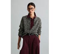 Cárdigan de tweed de corte holgado Light Graphite M