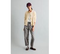 Cárdigan de tweed de corte holgado Silky White XL