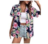 Cárdigan de Verano a la Moda para Mujer, Camisa Superior de Manga Corta Estampada con Ajuste cómodo e Informal (S)