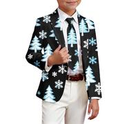 Cárdigan Estampado de Manga Larga con Botones Tejido de Punto Informal Cálido y Cómodo Ideal para Vacaciones Diseño Elegante Acogedor Chaqueta de Invierno para Niño (Red, 13-14 Years)