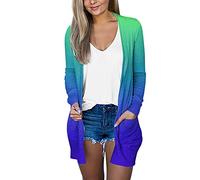Cárdigan floral para mujer, cárdigan de gasa, cárdigan de punto de manga corta, cárdigan abierto al frente, ligero, transpirable, suave, verano, vacaciones, playa, salida de baño, traje casual