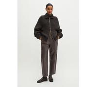 Cárdigan holgado con cremallera Stone Brown Melange XL
