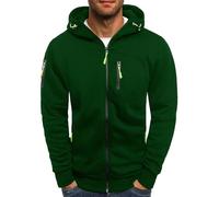 Cárdigan informal y ligero para hombre, para otoño, informal, a la moda, para deportes, fitness, con cremallera en el brazo, chaqueta tipo cárdigan para exteriores, senderismo, trabajo, caminar