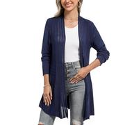 Cárdigan Largo de Casual para Mujer Talla Grande Chaqueta Chal Mujer Verano Outerwear Jersey Cárdigan Kimono Señoras Tops Ropa de Playa Camisolas y Pareos Azul Marino