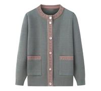 Cárdigan ligero clásico para mujer mayor,cárdigan de punto para mediana edad y personas mayores,top informal para anciana,abrigo para abuela,primavera,otoño,ropa para madre,suéter cálido,verde,XL