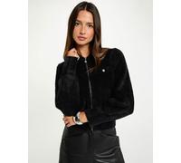 Cárdigan manga larga cuello de solapa negro mujer L