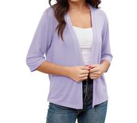 Cardigan Mujer Largo Elegante Rebeca para Vestidos Colores Sólidos Chaqueta Mujer Entretiempo Fina Corto De Casa Parka Ligeros Primavera Popular Halloween 2#púrpura M