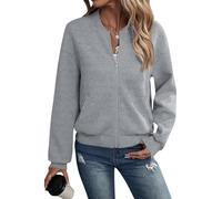 Cardigan Mujer Otoño Chaqueta De Mujer Ligero Encaje Rebeca Punto Cardigan Casual Talla Grande Basicas Verano Invierno Ropa 2#Gris XL