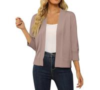 Cardigan Mujer Otoño Chaqueta Larga Mujer Ligero Invierno Cardigan Verano Rebeca Unicolor Talla Grande Encaje Punto Ancho Ropa 2#púrpura S