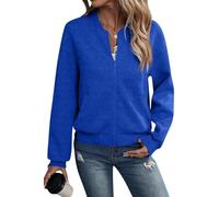 Cardigan Mujer Otoño Chaqueta Larga Mujer Talla Grande Encaje Cardigan Verano Rebeca Basicas Ligero Casual Corta Ancho Ropa 2#Azul M