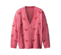 Cárdigan navideña para mujer - Rosa#Tallas:S (38/40). Talla