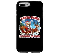 Cárdigan navideño de Santa Paws Is Coming para Perro Welsh Corgi Carcasa para iPhone 7 Plus/8 Plus