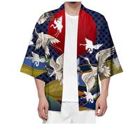 Cárdigan para hombre Harajuku Anime Bata Japón Happi Kimono Hanfu Camisas de manga larga Unisex Blusa suelta Ropa Tops Chaqueta Haori Chaqueta tradicional Clásica Abrigo Siete Mangas Yukata Outwear