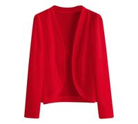 Cárdigan para mujer, talla grande, chaleco para mujer, manga larga, abrigo de verano, abrigos, protección solar, ropa elegante y elegante, ropa ligera, informal, blusa, color liso, cardigan, 01#red