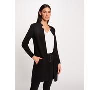 Cárdigan recto cuello con muescas gris anthracite mujer XS