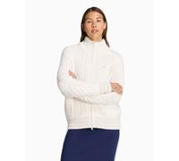 Cardigan Relaxed adidas Originals Cable Knit Firebird para mujer Blanco XL