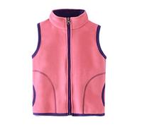 Cárdigan rojo para niños de gran tamaño corte suelto niños niños bebé niñas niños invierno cálido grueso algodón sin mangas Patchwork chaleco ropa Jersey Cardigan Niños Negro Vestido, rojo sandía, 6-7