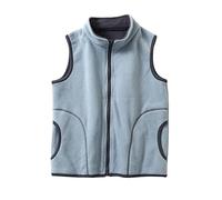 Cárdigan rojo para niños de gran tamaño corte suelto niños niños bebé niñas niños invierno cálido grueso algodón sin mangas Patchwork chaleco ropa Jersey Cardigan Niños Negro Vestido, azul, 4-5 Años
