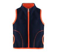 Cárdigan rojo para niños de gran tamaño corte suelto niños niños bebé niñas niños invierno cálido grueso algodón sin mangas Patchwork chaleco ropa Jersey Cardigan Niños Negro Vestido, azul marino, 6-7