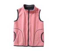 Cárdigan rojo para niños de gran tamaño corte suelto niños niños bebé niñas niños invierno cálido grueso algodón sin mangas Patchwork chaleco ropa Jersey Cardigan Niños Negro Vestido, rojo, 4-5 Años