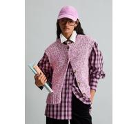 Cárdigan sin mangas de corte holgado Medium Pink L