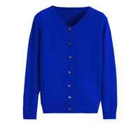 Cárdigan Suéter Mujer Cómodo Transpirable Suave Chaqueta De Punto Ligero Casual Elegante Cárdigan Abierto Delante Con Botones Golfino de Manga Larga Cuello en V Bolero Color Sólido Abrigo, turquesa