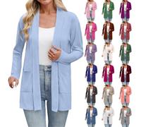 Cardigan Sweaters for Women Lightweight Open Front Long Sleeve Casual Loose Thin Cardigans with Pockets 2025