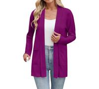 Cárdigans de Verano para Mujeres Manga Larga Hueco Crochet Abrigo Suéter Rebeca Chaqueta Mujer con Botones Abrigo Elegante Chaquetas De Verano Mujer