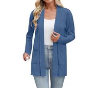 Cárdigans de Verano para Mujeres Manga Larga Hueco Crochet Abrigo Suéter Rebeca Chaqueta Mujer con Botones Abrigo Elegante Chaquetas De Verano Mujer