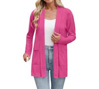 Cárdigans de Verano para Mujeres Manga Larga Hueco Crochet Abrigo Suéter Rebeca Chaqueta Mujer con Botones Abrigo Elegante Chaquetas De Verano Mujer