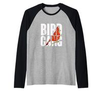 Cardinal Bird en Negrita con Letras mayúsculas Divertidas para observar Aves Camiseta Manga Raglan