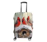 Cardinal Snowy Winter Scene - Funda para equipaje de viaje, lavable, antiarañazos, protector de maleta, Estilo:, L